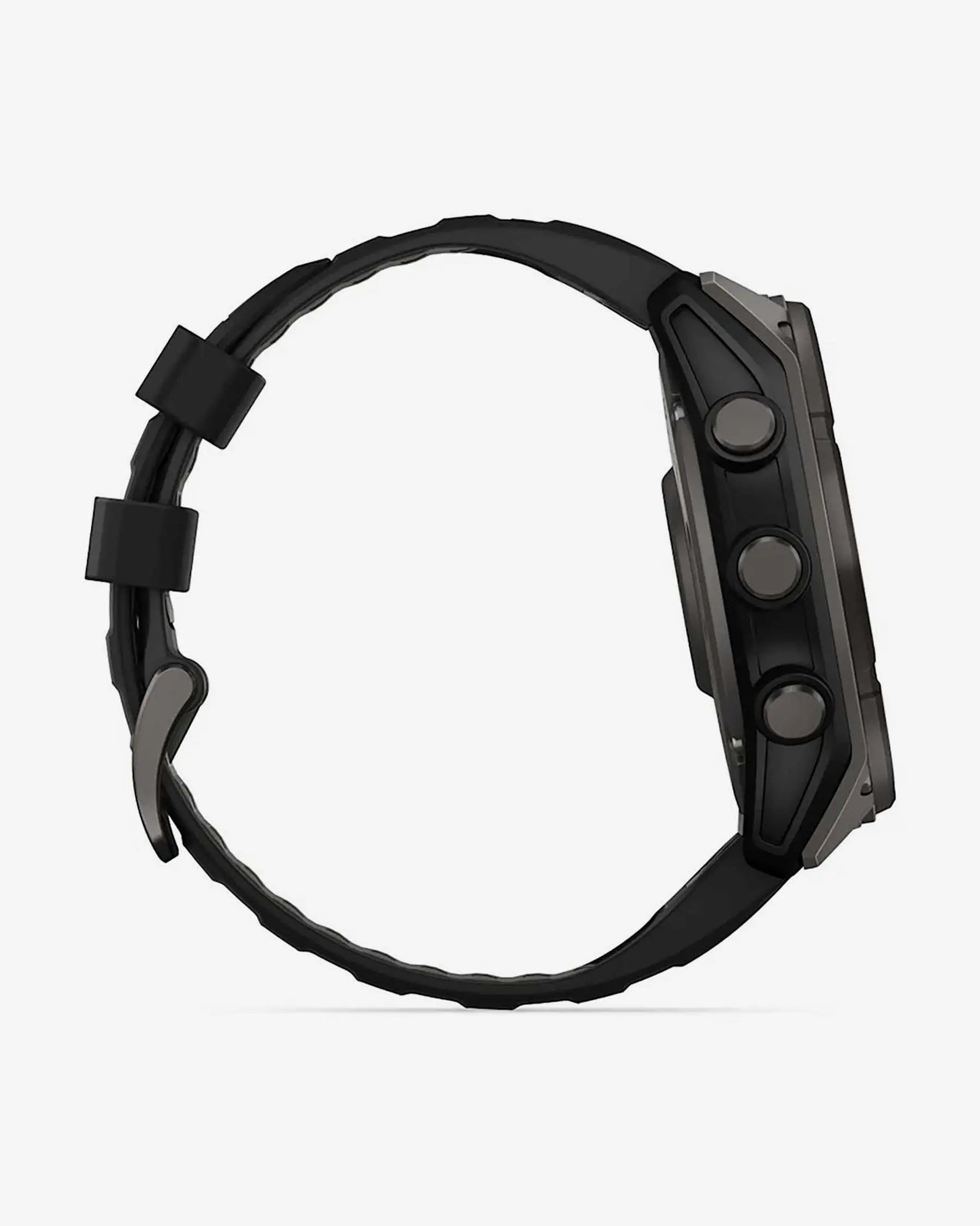 Garmin fēnix 8 Zafiro Solar smartwatch GPS 51 mm titanio gris carbón, correa silicona negra, Bluetooth ANT+ Wi‑Fi