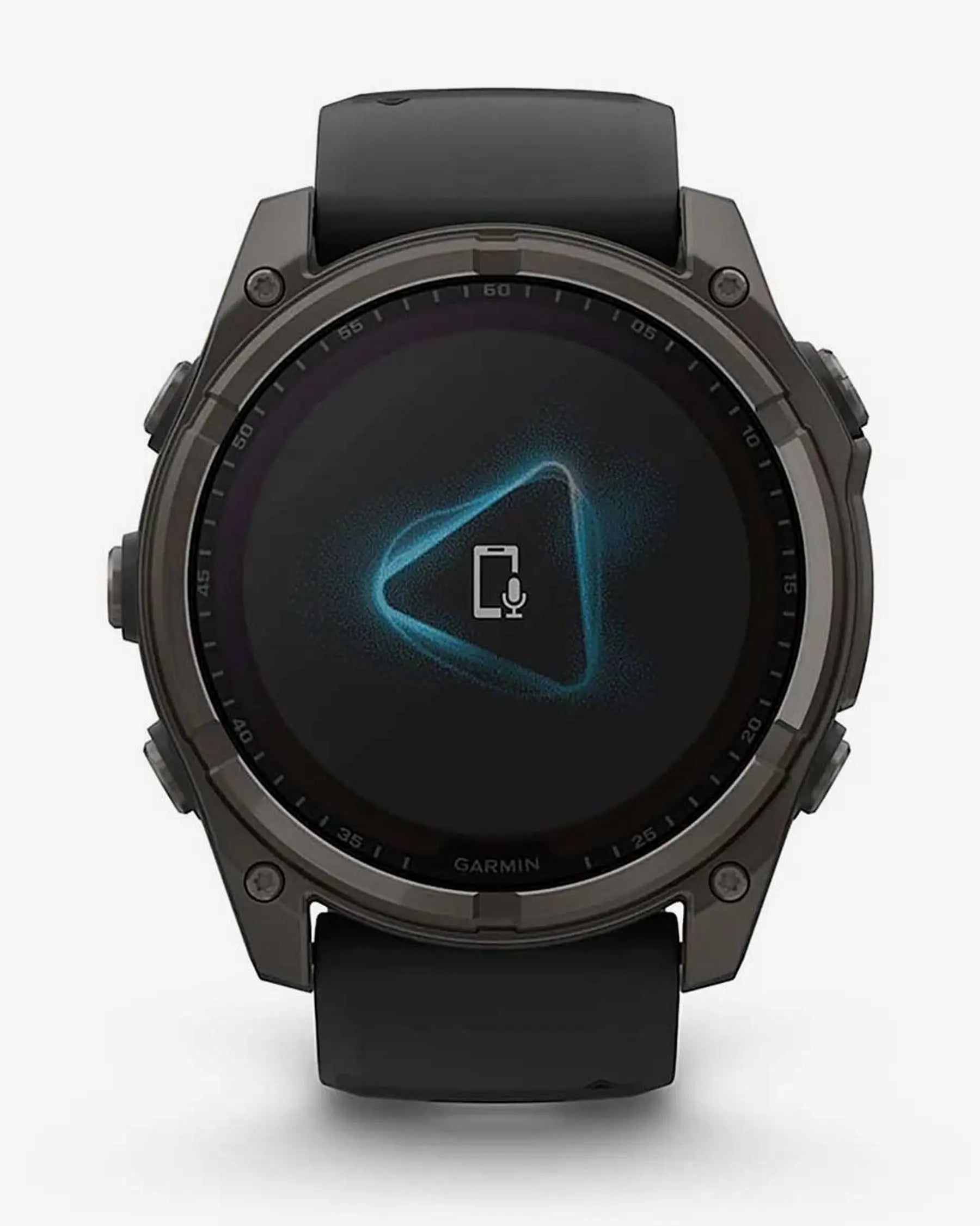 Garmin fēnix 8 Zafiro Solar smartwatch GPS 51 mm titanio gris carbón, correa silicona negra, Bluetooth ANT+ Wi‑Fi
