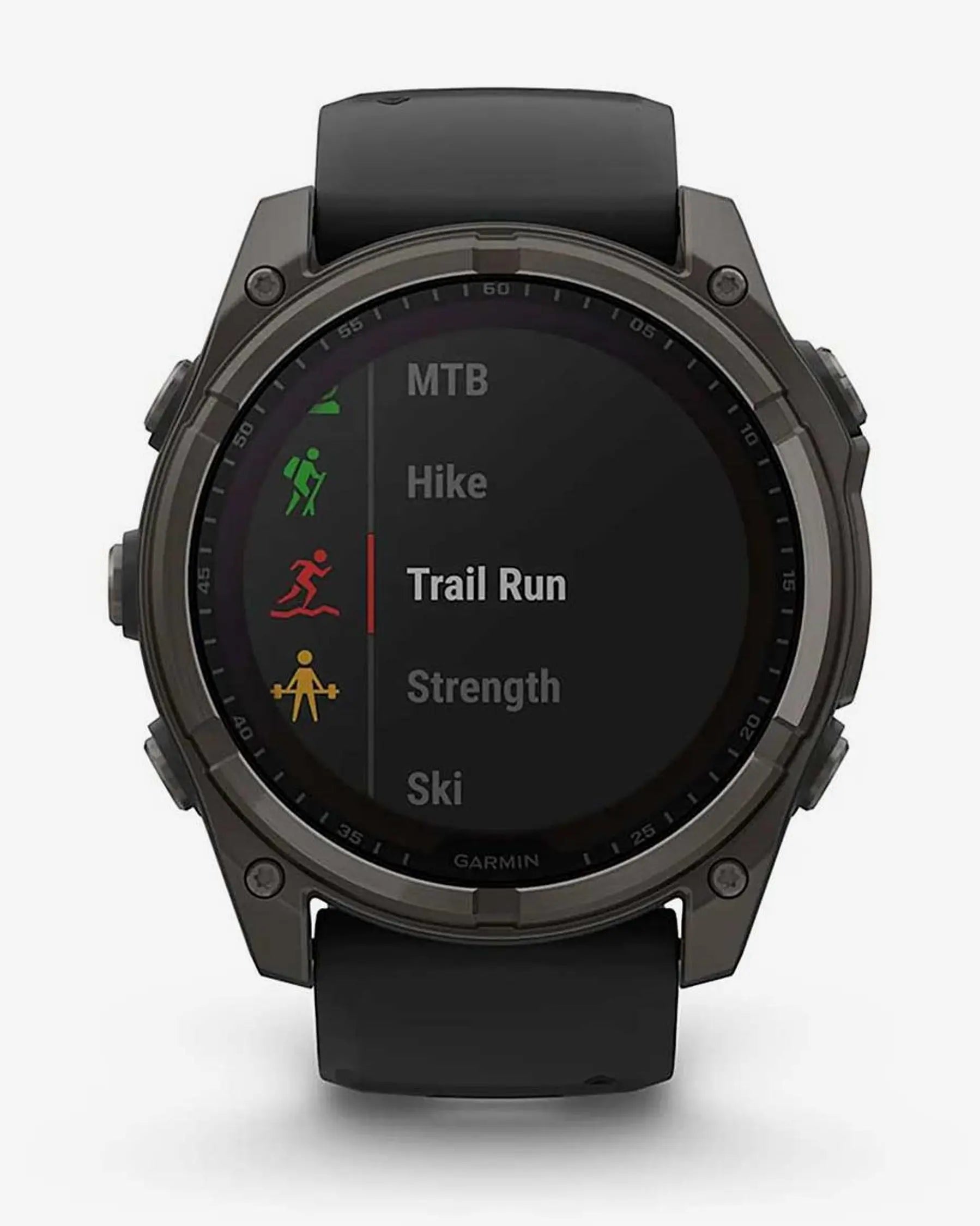 Garmin fēnix 8 Zafiro Solar smartwatch GPS 51 mm titanio gris carbón, correa silicona negra, Bluetooth ANT+ Wi‑Fi
