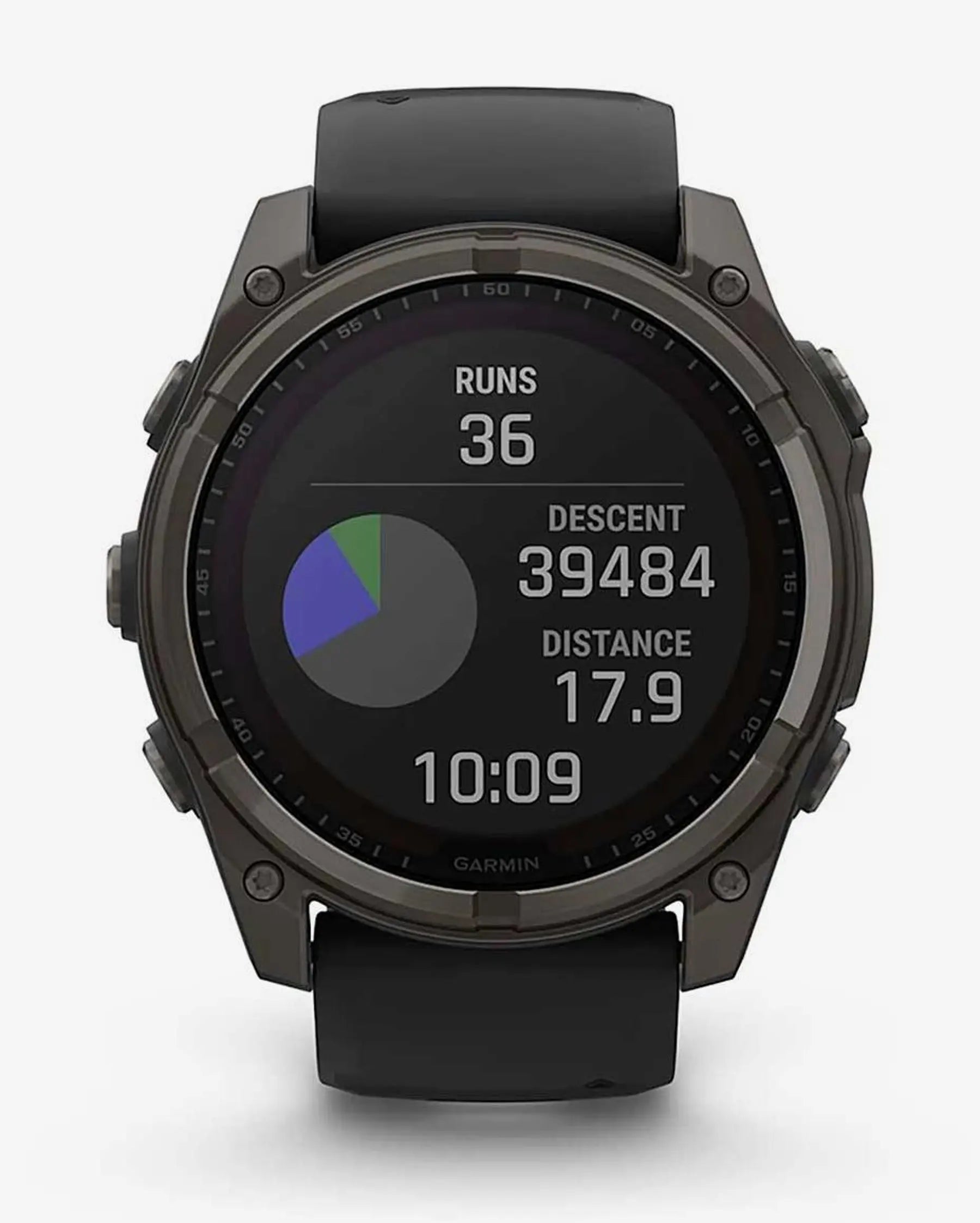 Garmin fēnix 8 Zafiro Solar smartwatch GPS 51 mm titanio gris carbón, correa silicona negra, Bluetooth ANT+ Wi‑Fi