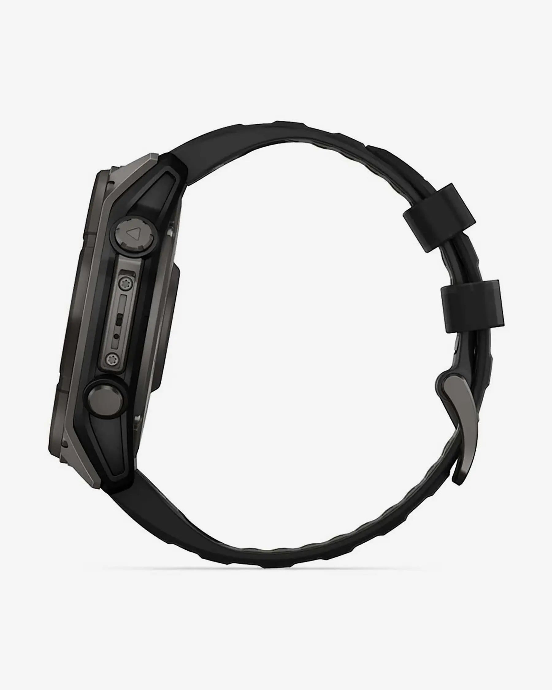 Garmin fēnix 8 Zafiro Solar smartwatch GPS 51 mm titanio gris carbón, correa silicona negra, Bluetooth ANT+ Wi‑Fi