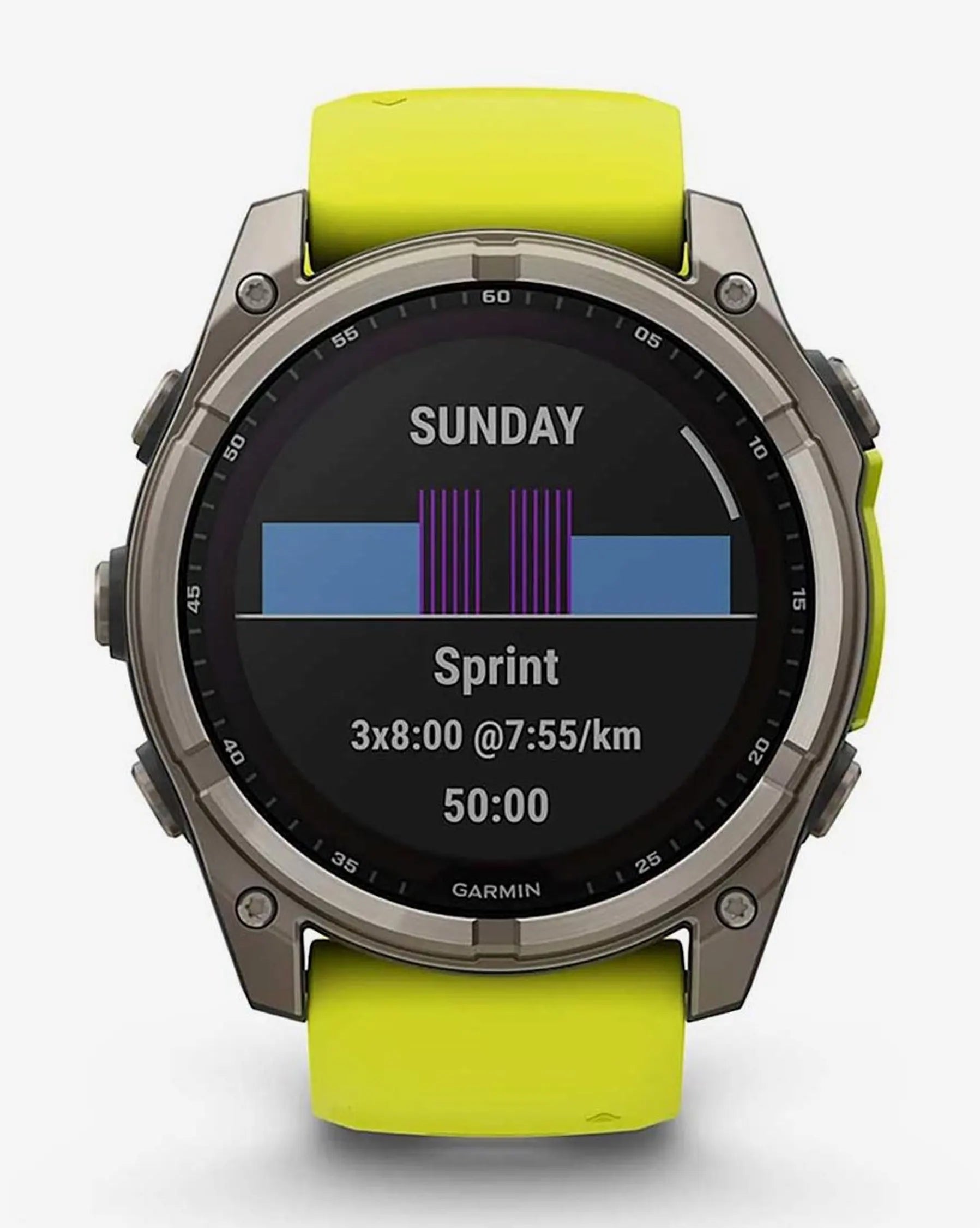 Garmin fēnix 8 Zafiro Solar smartwatch GPS 51 mm titanio gris, correa amarilla, Bluetooth ANT+ Wi‑Fi