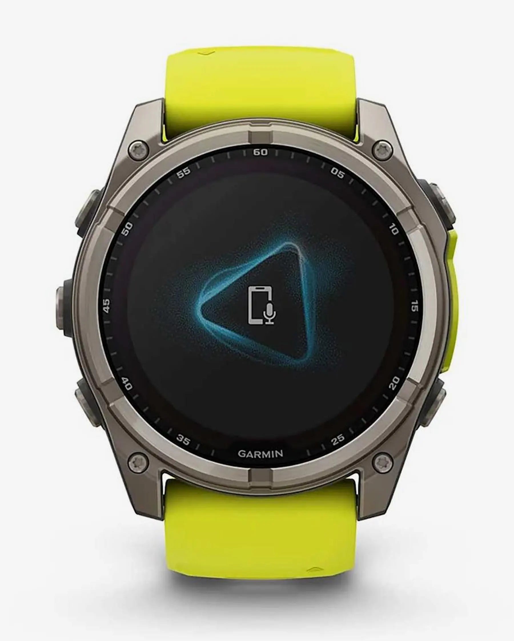 Garmin fēnix 8 Zafiro Solar smartwatch GPS 51 mm titanio gris, correa amarilla, Bluetooth ANT+ Wi‑Fi