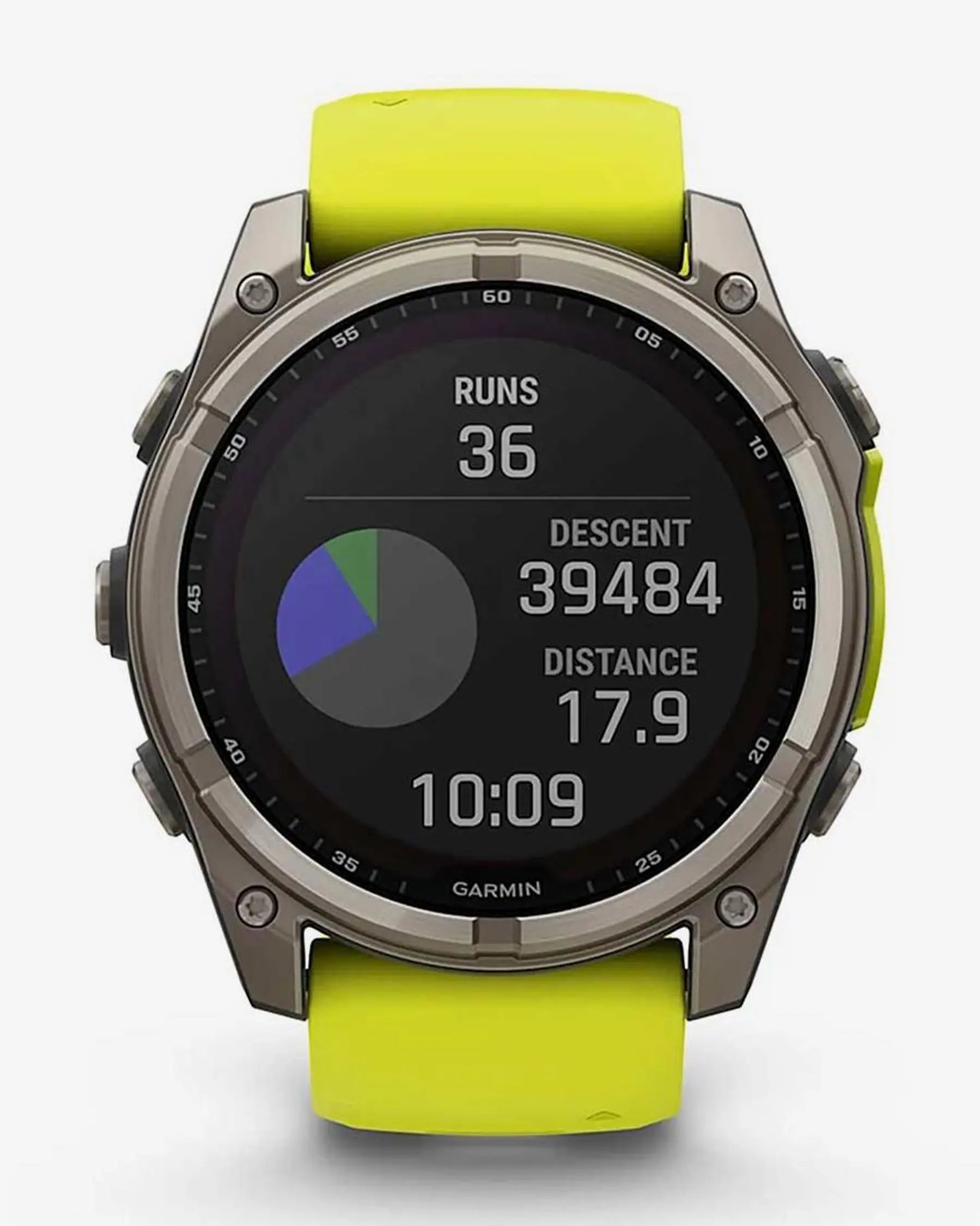 Garmin fēnix 8 Zafiro Solar smartwatch GPS 51 mm titanio gris, correa amarilla, Bluetooth ANT+ Wi‑Fi