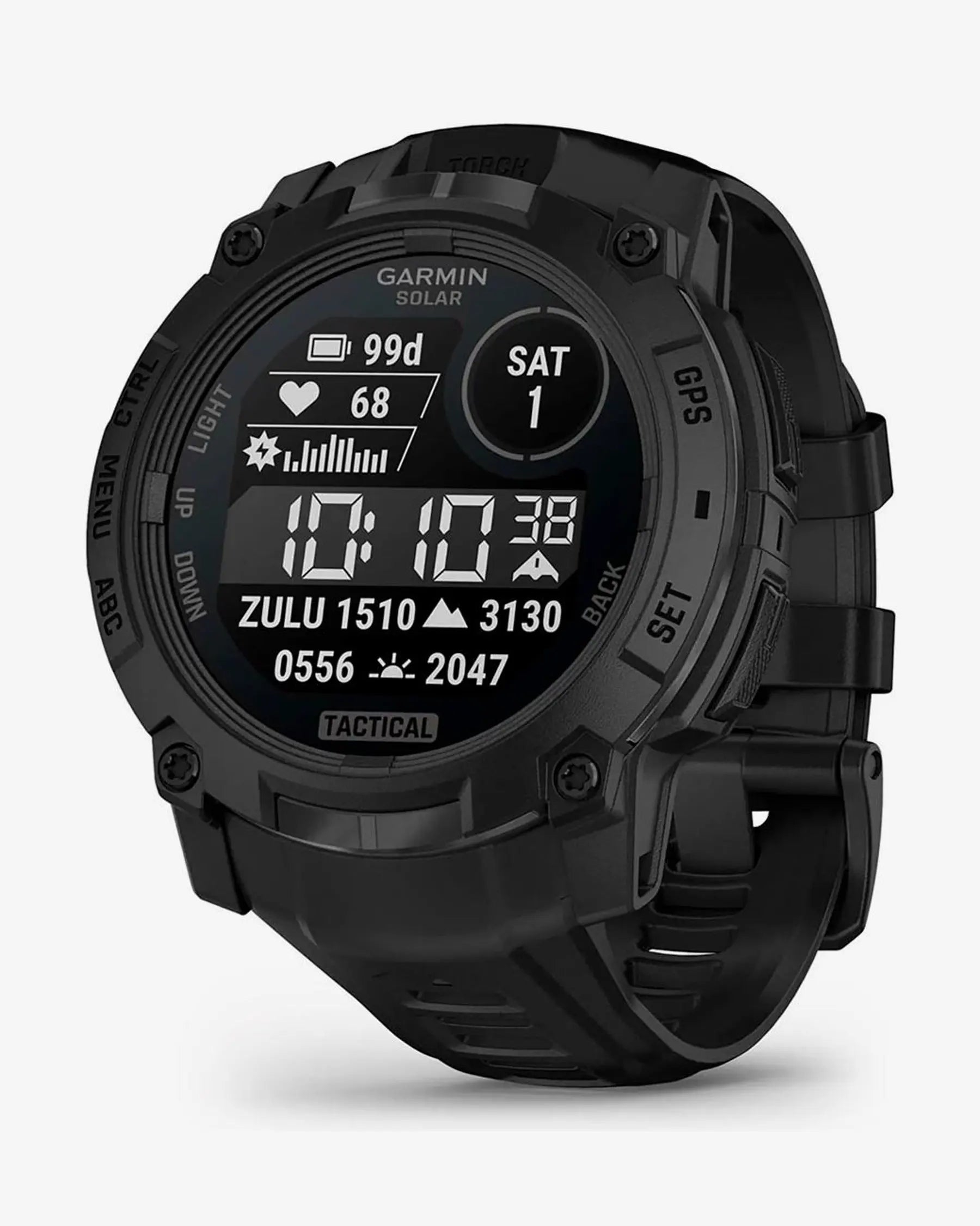 Garmin Instinct 3 Solar Tactical Edition smartwatch 50 mm negro Power Glass Bluetooth ANT+ linterna LED