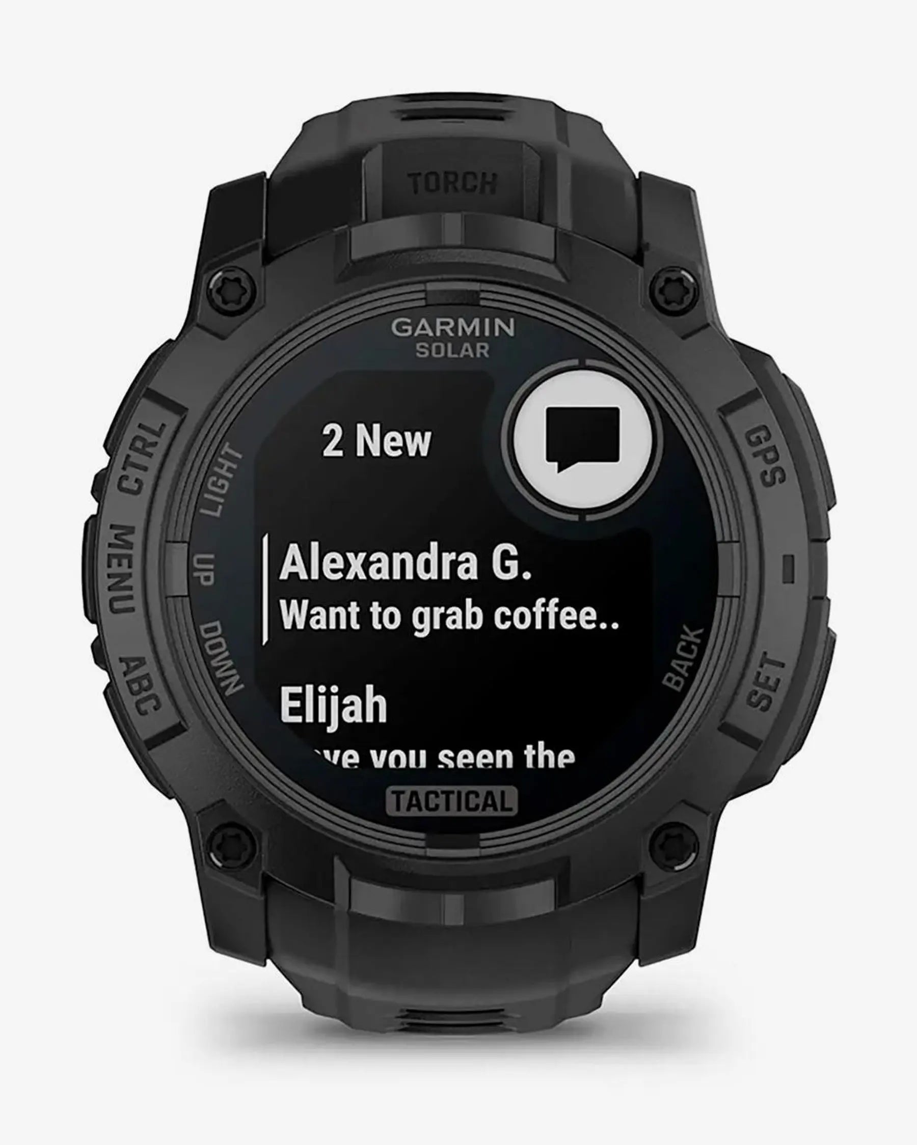 Garmin Instinct 3 Solar Tactical Edition smartwatch 50 mm negro Power Glass Bluetooth ANT+ linterna LED