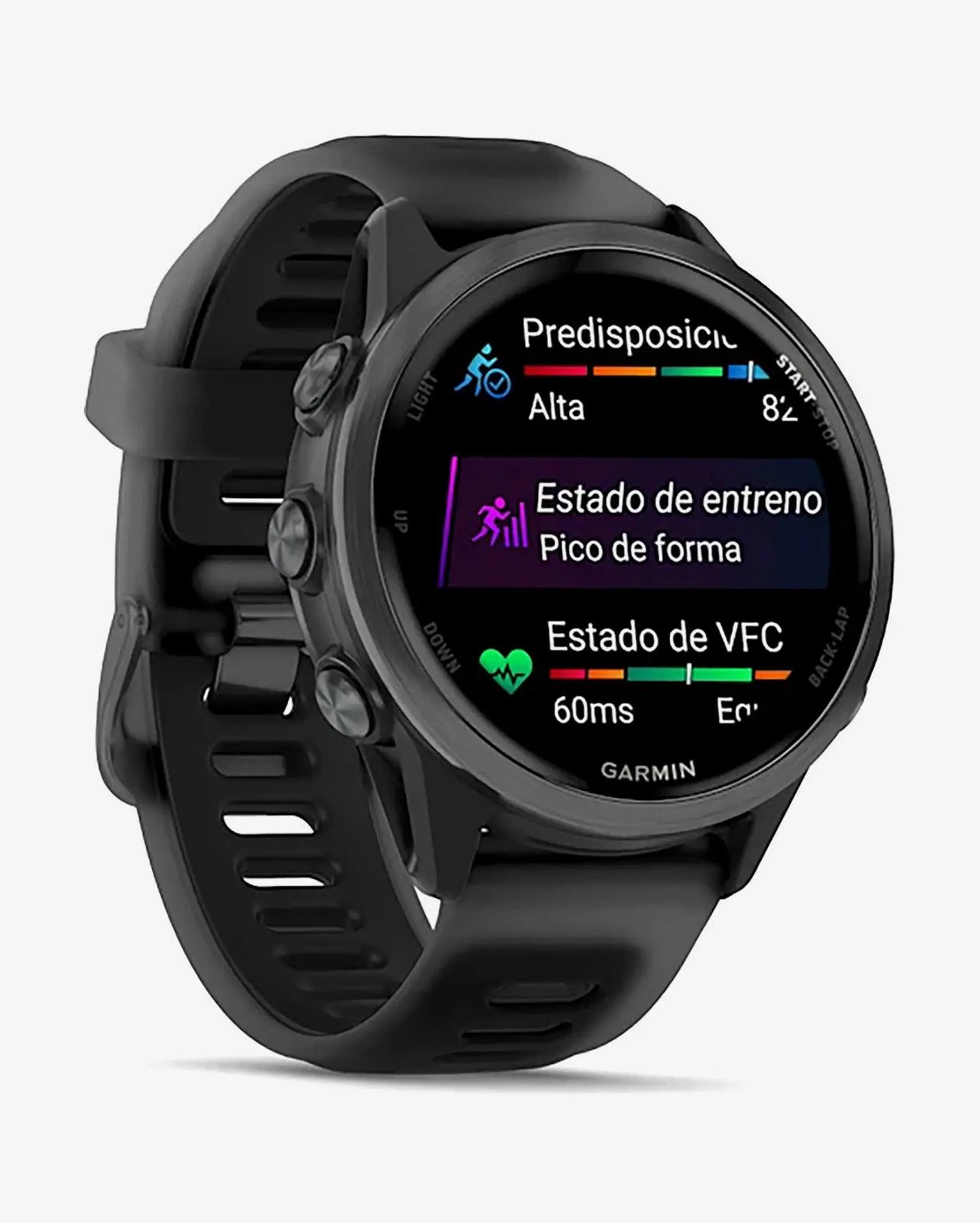 Garmin Forerunner 570 smartwatch GPS 42 mm gris oscuro con correa negra de silicona, Bluetooth Wi‑Fi ANT+