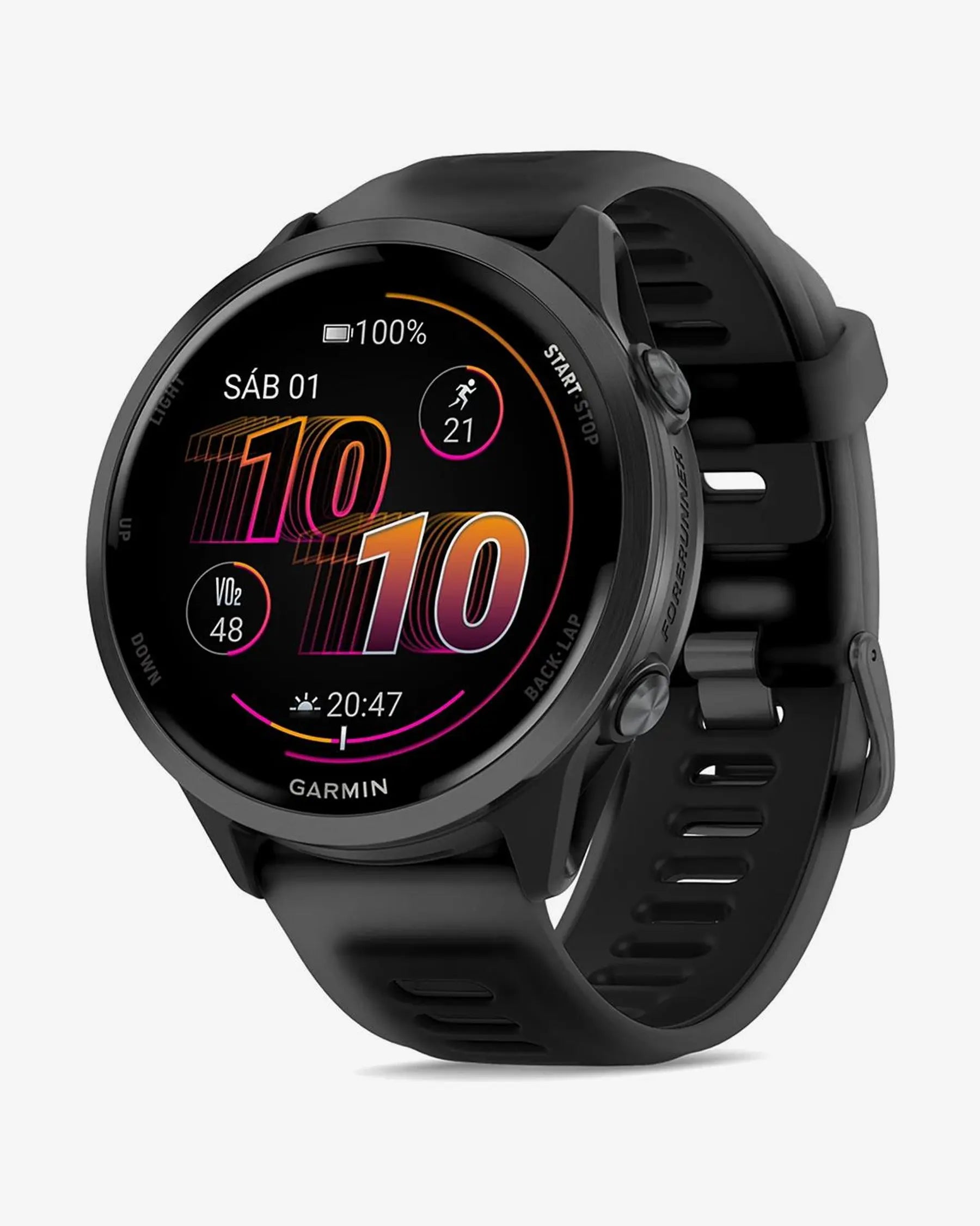 Garmin Forerunner 570 smartwatch 47 mm AMOLED aluminio GPS multibanda Wi‑Fi Bluetooth