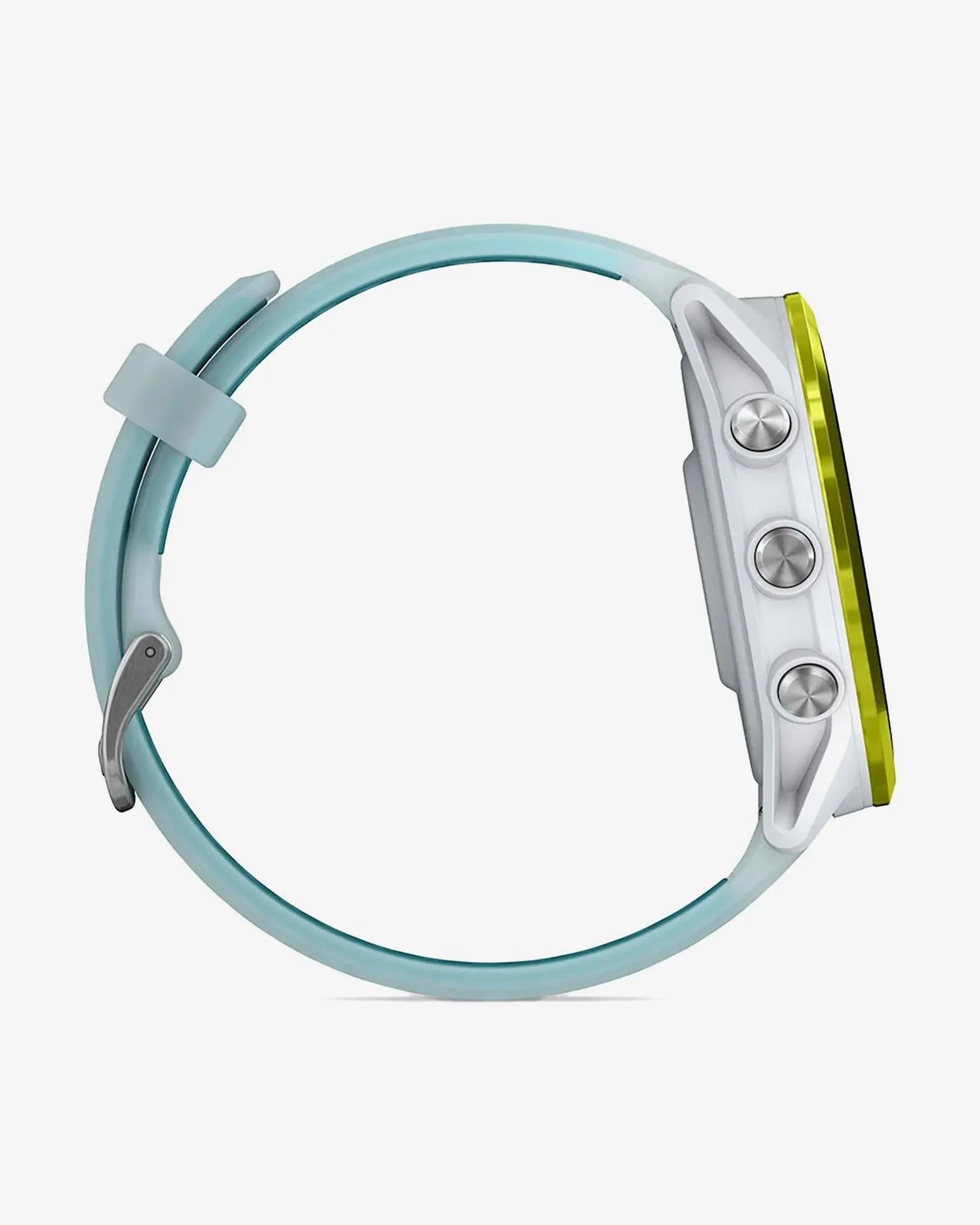 Garmin Forerunner 570 smartwatch GPS 47 mm amarillo con correa azul/blanco, AMOLED, bisel aluminio, Bluetooth Wi‑Fi ANT+