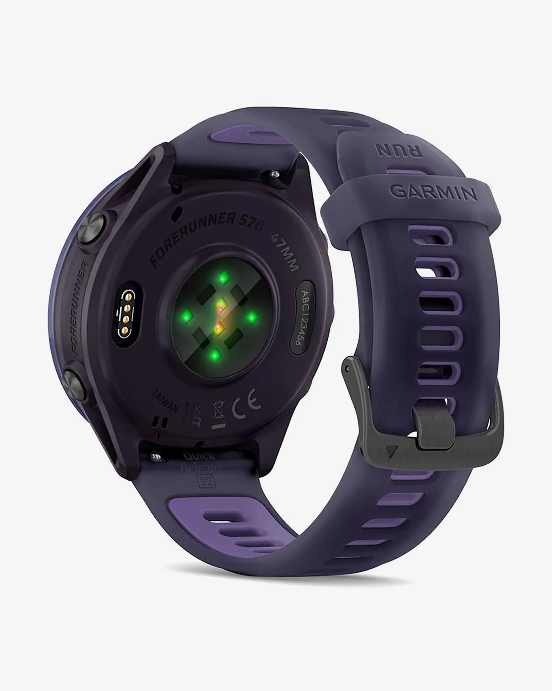 Garmin Forerunner 570 smartwatch GPS 47 mm violeta con correa lila AMOLED, bisel aluminio, Bluetooth Wi‑Fi ANT+