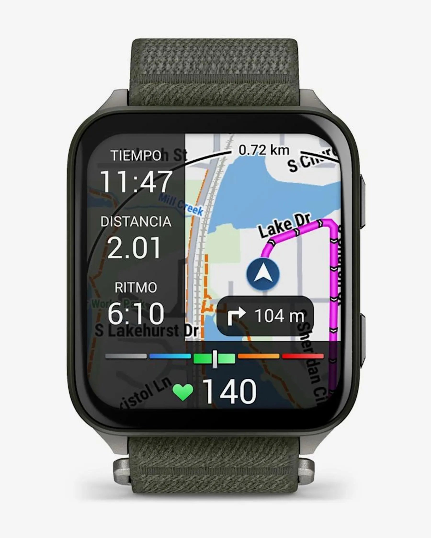 Garmin Venu X1 smartwatch 2" AMOLED verde titanio zafiro nailon Bluetooth Wi‑Fi ANT+