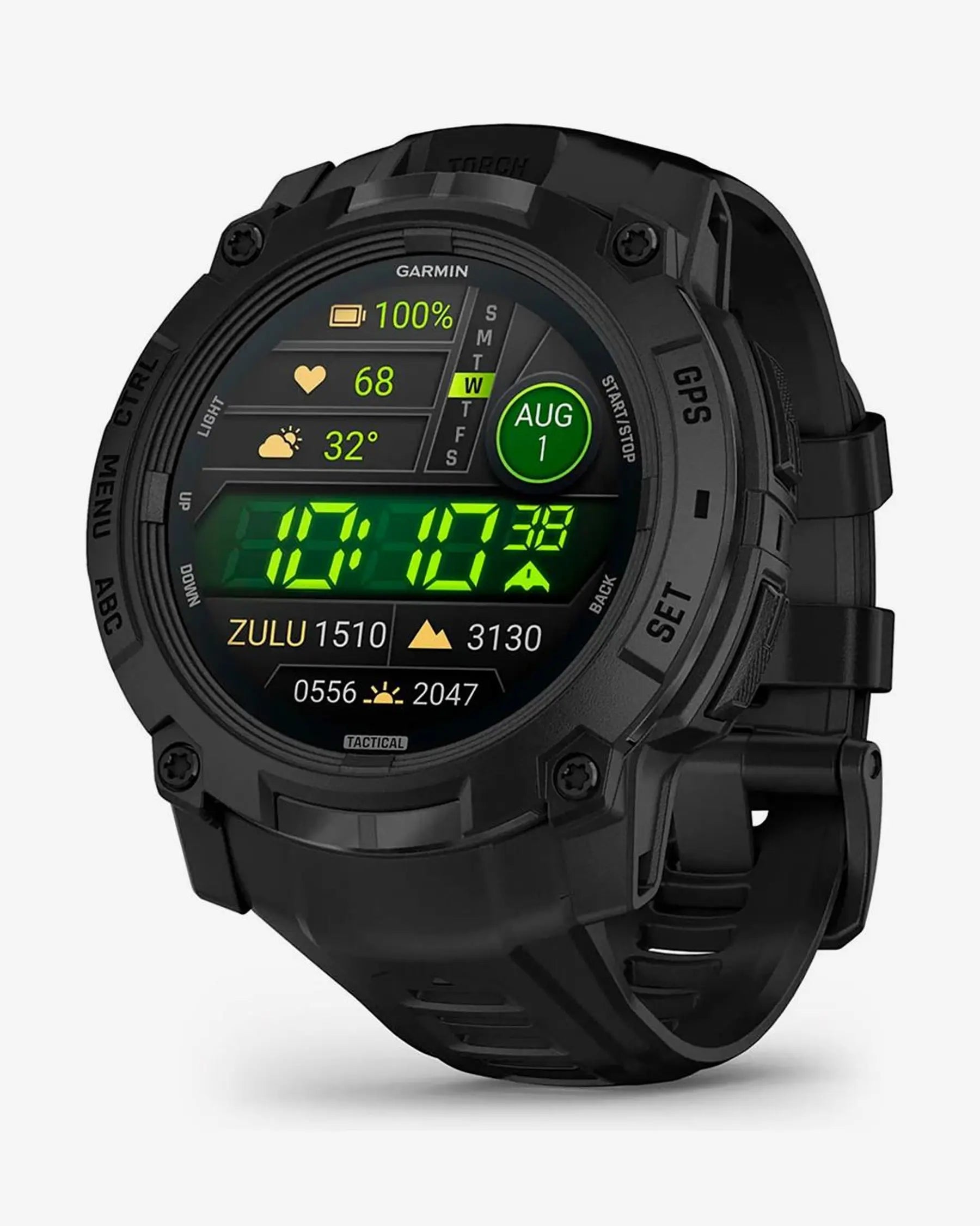 Garmin Instinct 3 AMOLED 50 mm Tactical Edition smartwatch negro silicona GPS multibanda SatIQ Bluetooth ANT+