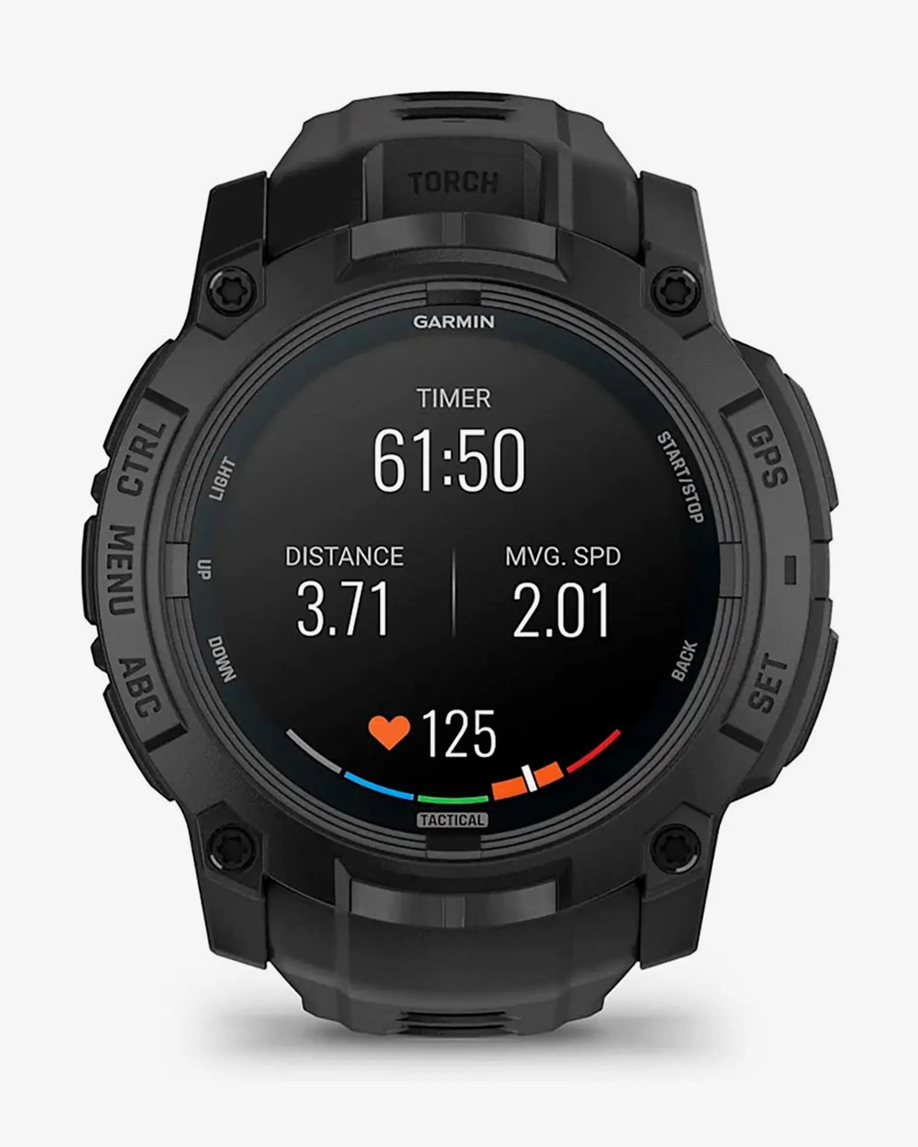 Garmin Instinct 3 AMOLED 50 mm Tactical Edition smartwatch negro silicona GPS multibanda SatIQ Bluetooth ANT+
