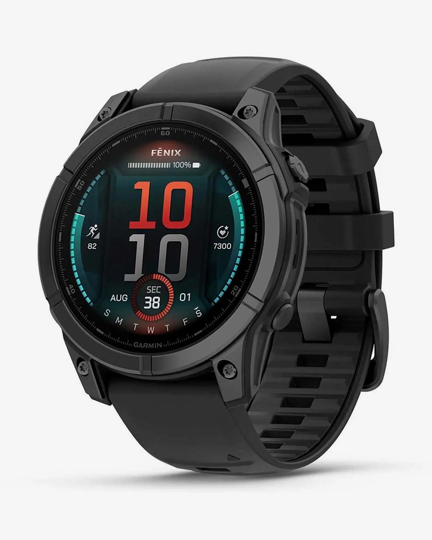 Garmin fēnix E smartwatch GPS 47 mm gris pizarra acero inoxidable correa silicona negra Wi‑Fi Bluetooth
