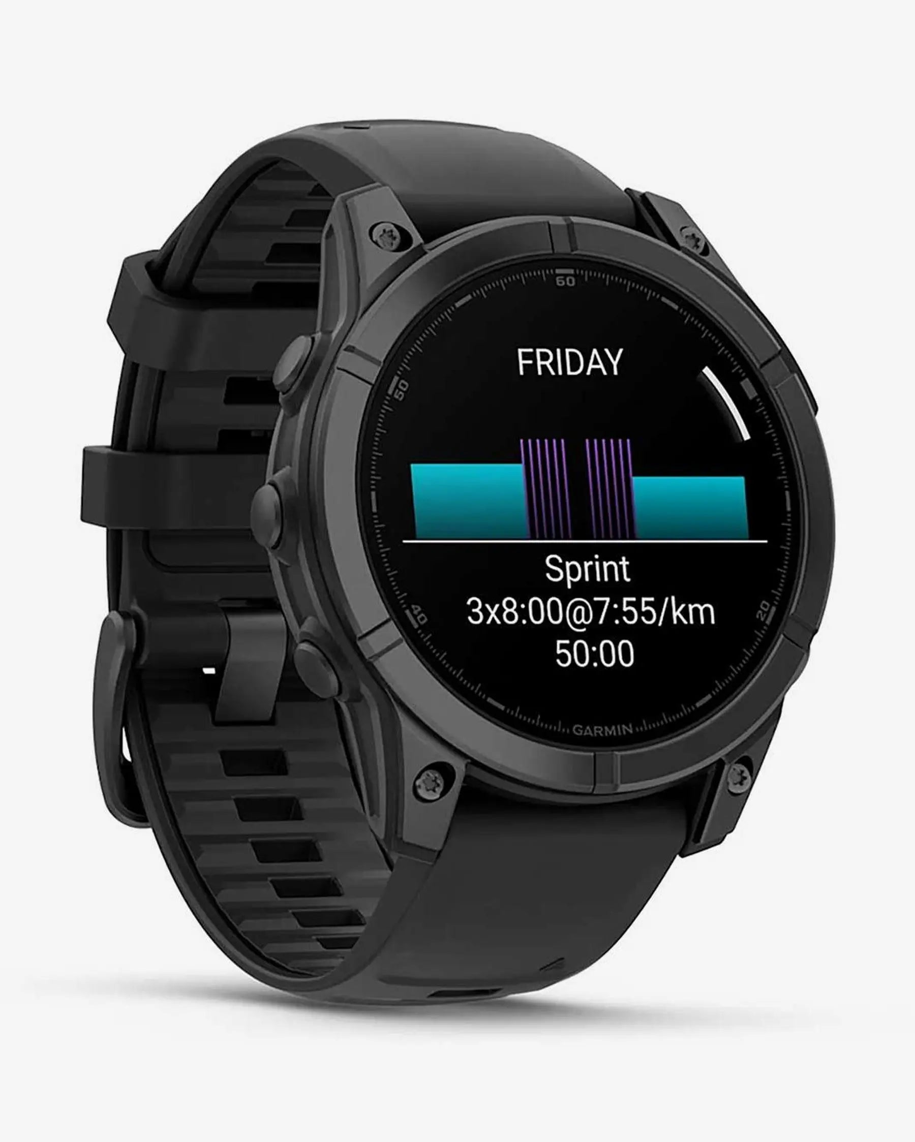 Garmin fēnix E smartwatch GPS 47 mm gris pizarra acero inoxidable correa silicona negra Wi‑Fi Bluetooth