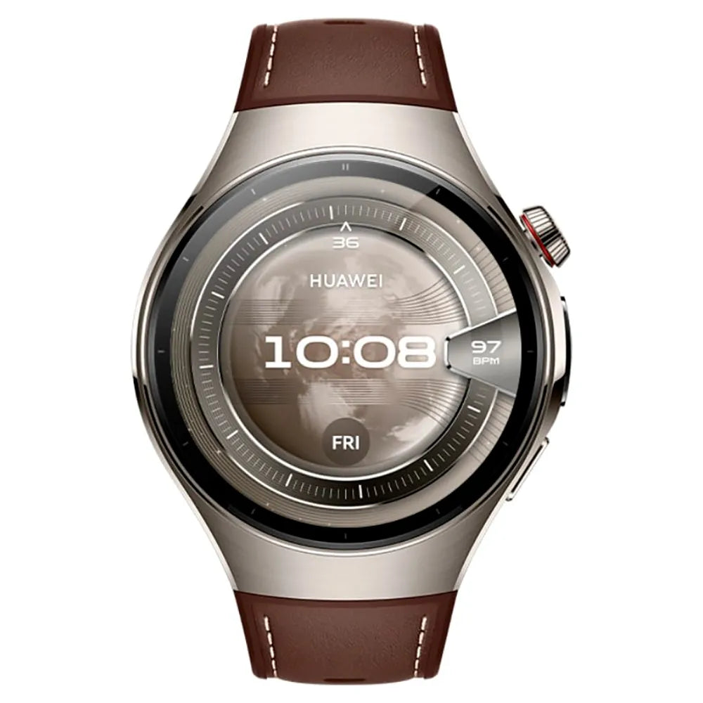 Huawei Watch 5 46 mm smartwatch cerámica y titanio marrón con eSIM GPS y pantalla AMOLED 1,5"