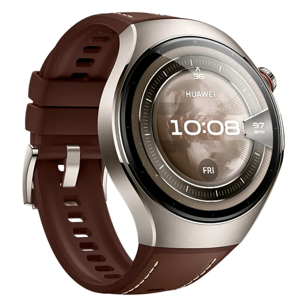 Huawei Watch 5 46 mm smartwatch AMOLED 1,5" metal marrón LTE eSIM Bluetooth 5.2 Wi‑Fi NFC