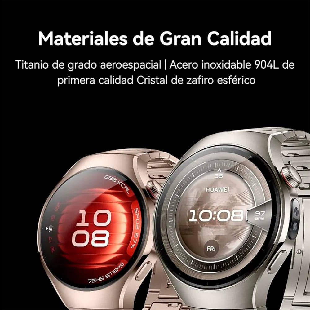 Huawei Watch 5 46 mm smartwatch cerámica y titanio marrón con eSIM GPS y pantalla AMOLED 1,5"