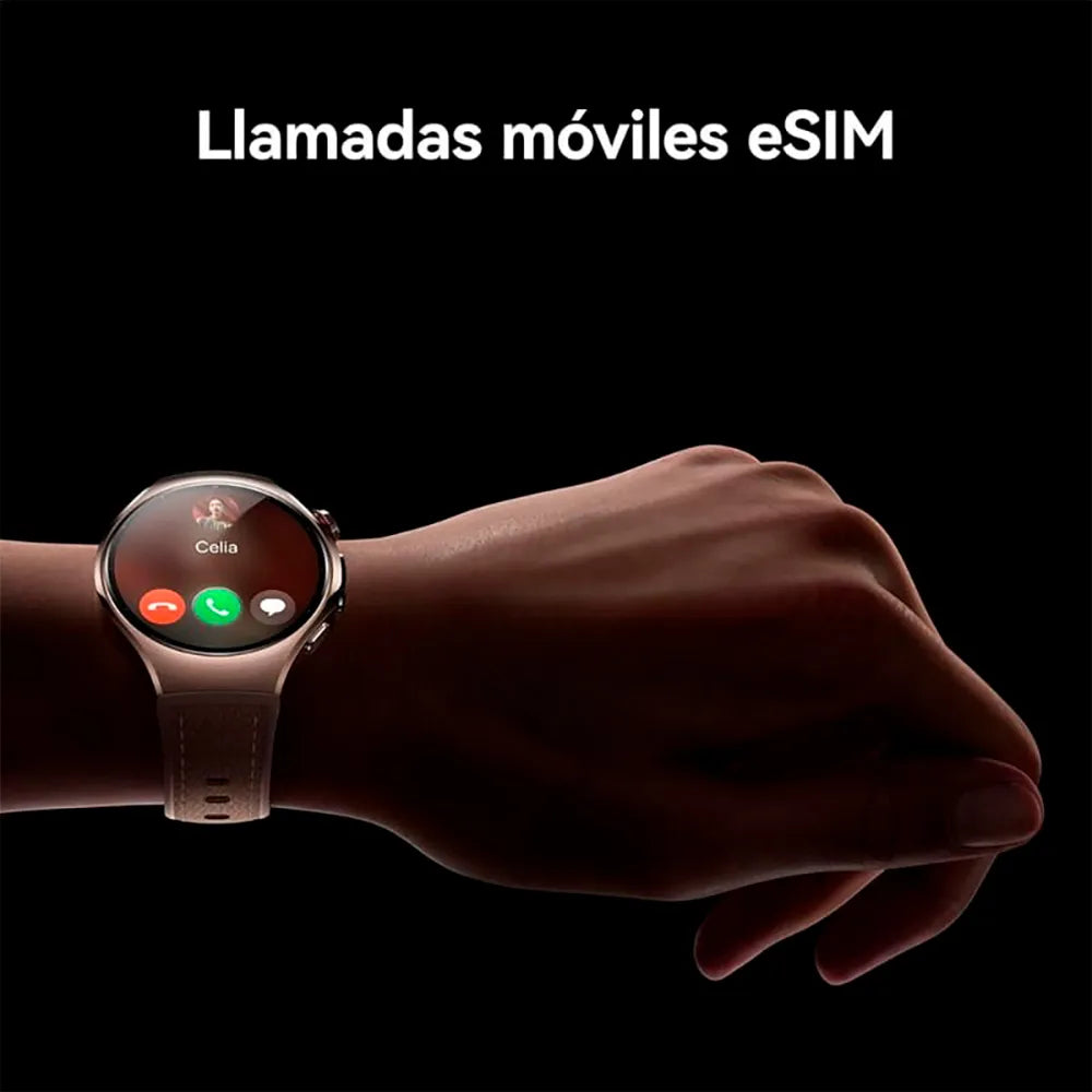 Huawei Watch 5 46 mm smartwatch cerámica y titanio marrón con eSIM GPS y pantalla AMOLED 1,5"