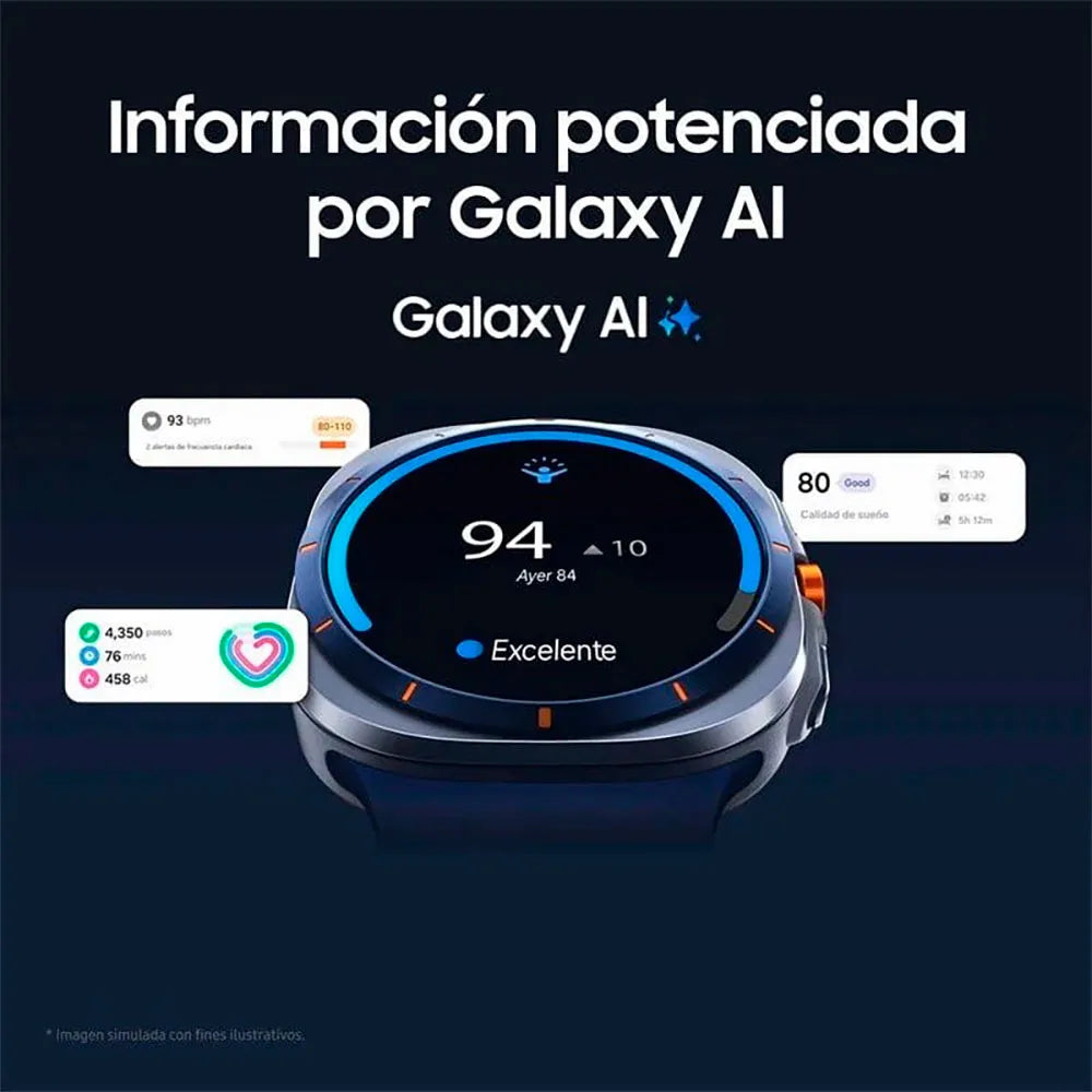 Samsung Galaxy Watch Ultra 47 mm smartwatch LTE titanio gris, pantalla 1,5" Super AMOLED, GPS, Wi‑Fi