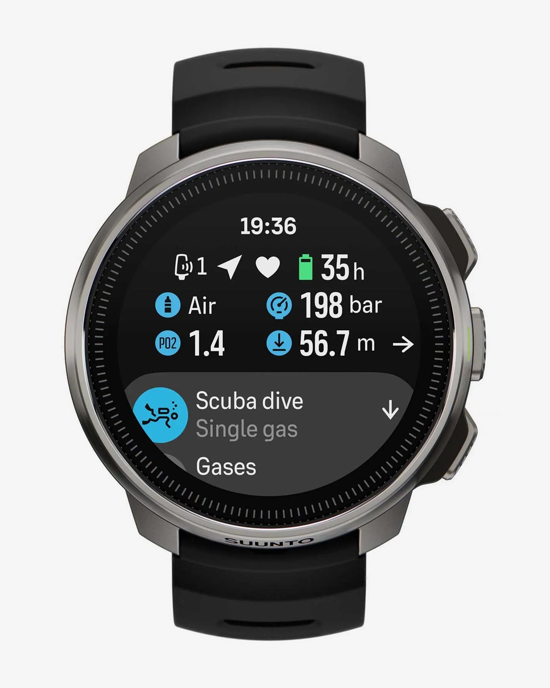 Suunto Ocean Steel Black smartwatch buceo GPS 49,9 mm negro acero zafiro AMOLED 1,43"